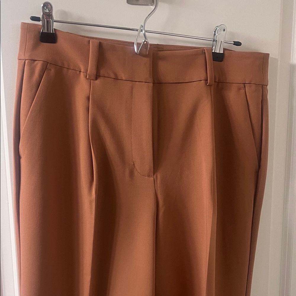 LOFT Rust Straight-Leg Trousers